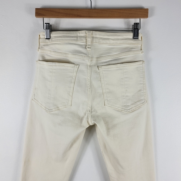 Rag & Bone Cate Mid Rise Ankle Skinny Jeans Butter Yellow - Picture 8 of 12